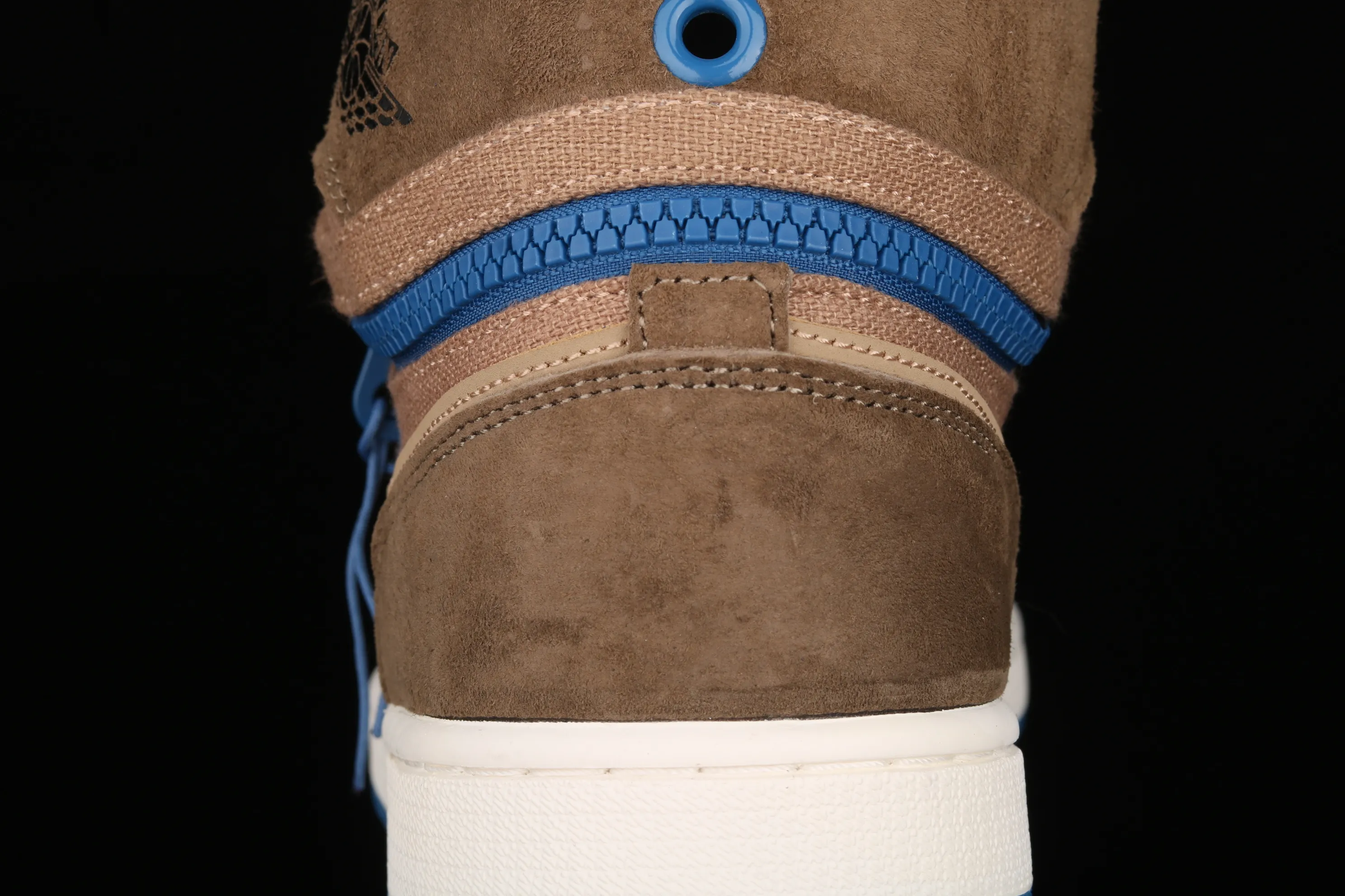 All categories Air Jordan Jordan series basketball shoes Air Jordan 1 High Z version Air Jordan 1 Switch "Black brown" AJ1 Joe 1 black brown zipper high-top cultural basketball shoes CW6576-200